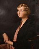 Attributed to Egerton Cooper (1883-1974) British, a portrait of Cicely Laura Willoughby Houghton,