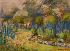 Beatrice Parsons (1870-1955) British, 'A Hampstead Garden', scene of flowers in bloom,