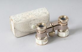 A PAIR OF BOWER MOTHER-OF-PEARL OPERA GLASSES.