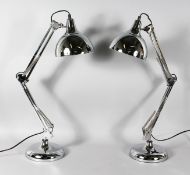 A GOOD PAIR OF CHROME ANGLEPOISE LAMPS.