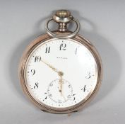 A GENTLEMAN'S SILVER ZENITH POCKET WATCH.