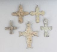 FIVE ROMAN CROSSES. Various Sizes.