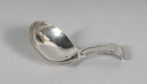 A GEORGE III REEDED EDGE CADDY SPOON. Birmingham 1812.