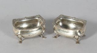 A PAIR OF RECTANGULAR SALTS. Birmingham 1980.