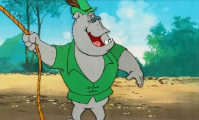 A FILM CEL. Used by Pietro Psaier in one of his silkscreens. 6ins x 10ins. Unframed.