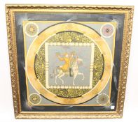 A VERY UNUSUAL LARGE HERMES SCARF, made to celebrate their 150 year anniversary, Hermes, Paris, FAUX