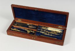 A BOX OF ELLIOTT AND OTHER DRAWING INSTRUMENTS. The Property of Percy Chaplin.
