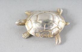 A TINY VICTORIAN TURTLE VINAIGRETTE. London 1857.