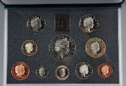 1998 UNITED KINGDOM PROOF COIN COLLECTION, five pounds to one penny.