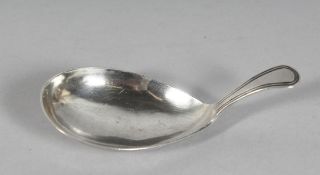 A GEORGE III OVAL BOWL CADDY SPOON. London 1795.