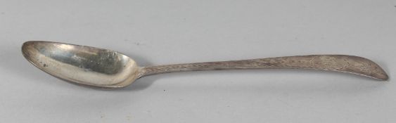 A GEORGE III IRISH SILVER BRIGHT CUT TABLESPOON. Dublin 1770.