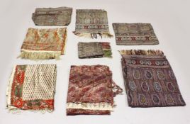 FIVE INDIAN PAISLEY SHAWLS, various sizes.