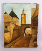 AN EARLY 20TH CENTURY ORIENTALIST OIL PAINTING OF NORTH AFRICA, on canvas, signed and dated lower
