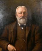 Augustas Morten Hely-Smith (1862-1941) British, a half-length portrait of a gentleman, oil on