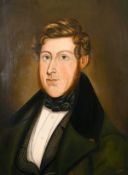 F. Ealey (19th century) A Head and shoulders portrait of a gentleman, oil on canvas, 24