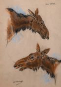 Raymond John Vandenbergh (1889-1960's) British, 'Cow Moose', pastel on paper, signed and