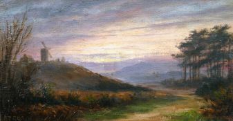 Edwin Philip Corin (early 20th century) 'Sunset on Reigate Heath, Surrey', oil on canvas, signed and