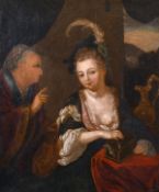 17th/18th century continental school, An allegory of misplaced lessons in morals, oil on canvas,