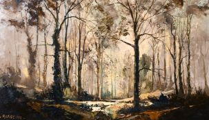 Rachel Neeves (20th century) British, 'The Heart of the Wood', oil on panel, signed, 12