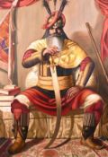 20th century Indian school, A Sikh School portrait of Hari Singh Nalwa (1791-1837) in battle