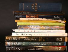 A box lot. Books of various artists including Monet, Tissot and Van Gogh and others (13).
