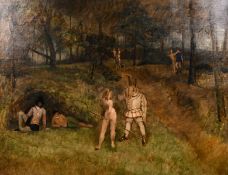 19th century English school, A scene from a Midsummers Night's Dream, oil on canvas, with label