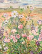 Maurice Bouillot (1869-1985) French, A study of wildflowers with stems depicting the star of
