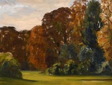 Maurice Codner (1888-1958) British, 'Garden in Pangbourne', oil on canvasboard, inscription verso,