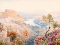 Henry Bowser Wimbush (1816-1943) British, 'Loch Drunkie', A view of the mountain loch,