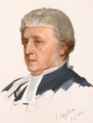 James Hayllar (1829-1920) British, A head and shoulders portrait of the Honourable George Denham,