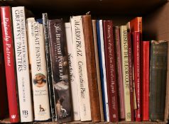 A box lot of various portrait artist books.