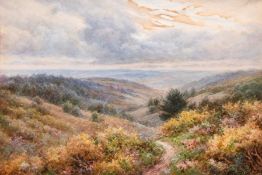 Walter Duncan (1848-1932) British, A pair of views of heathland scenes, watercolour, signed and