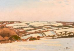 Robert Morson Hughes (1873-1953) British, A winter landscape with hills, and another landscape