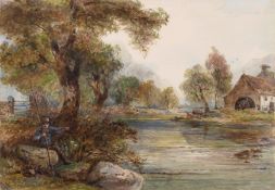 William Appleton (19th century) British, A pair of Welsh mountain river scenes, watercolour,