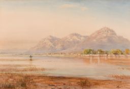 Henry Bowser Wimbush (1858-1943) British, 'Phul - Sagar - Bundi, Rajputana', a view of the lake with