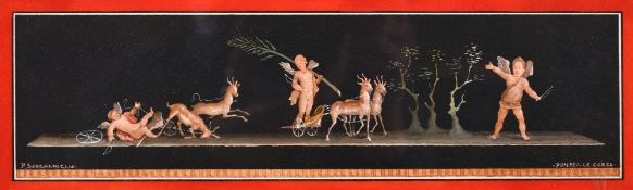 P. Scognamiglio, Italian school, scenes from the frescoes at Pompeii, 3.75