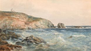 George Gregory (1848-1939) British, 'St. Catherines Lighthouse, Isle of White', Watercolour signed