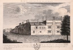 A small group of antique engravings, views of country houses by various hands, all 7.5