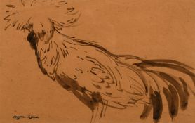 Georges Manzana-Pissarro (1871-1961) French, An ink study of a chicken, signed, 9