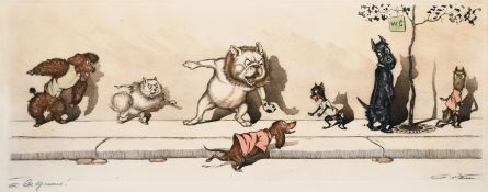 After Boris O'Klein (1893-1985) French, A pair of prints from 'The Dirty Dogs of Paris' both