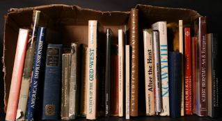 A box lot. Various books of 19th and later American Painters. Includes two books of Canadian