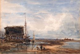 Attributed to Thomas Lound (1801-1861) British, 'A Granary Belonging to Constable, Suffolk Coast',