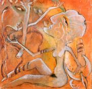 Stephanie Roche (contemporary), a Surreal Dream Sequence Composition with two figures, mixed