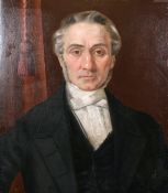 19th century British school, A half-length portrait of a gentleman, oil on canvas, 25