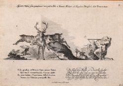 An engraving of a deer by J.E Nilson, 7