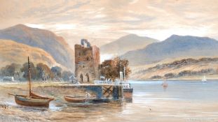 J. Berkeley Hewitt (19 century) British,' Loch Lomond' and 'Carrick Castle', a pair of watercolours,