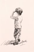 Keith Proctor (20th century). British, 'Where's it Gone', pencil sketch, signed, inscribed verso, 7