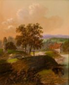 Charles Greville Morris (1861-1922) British, A set of three works depicting river landscapes at