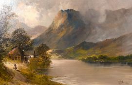 Francis. E. Jamieson (1895-1950) British, A pair of oil on canvas scenes of a Highland loch and a