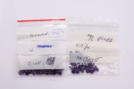A quantity of amethysts.